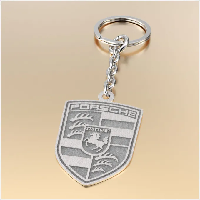 Brelok metalowy z logo Porsche
