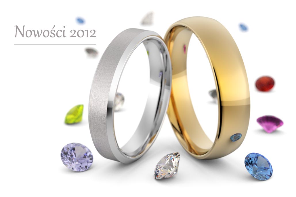Złote obrączki ślubne na rok 2012