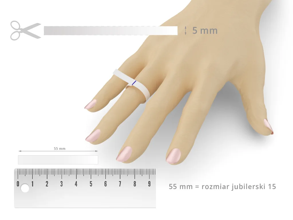 posób pomiaru rozmiaru palca domowym sposobem