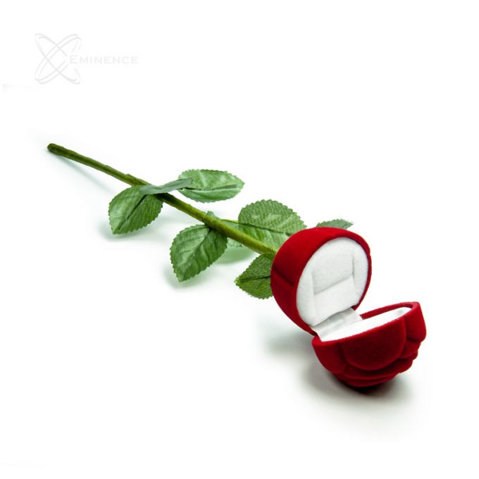 opakowanie na pierścionek w kształcie róży