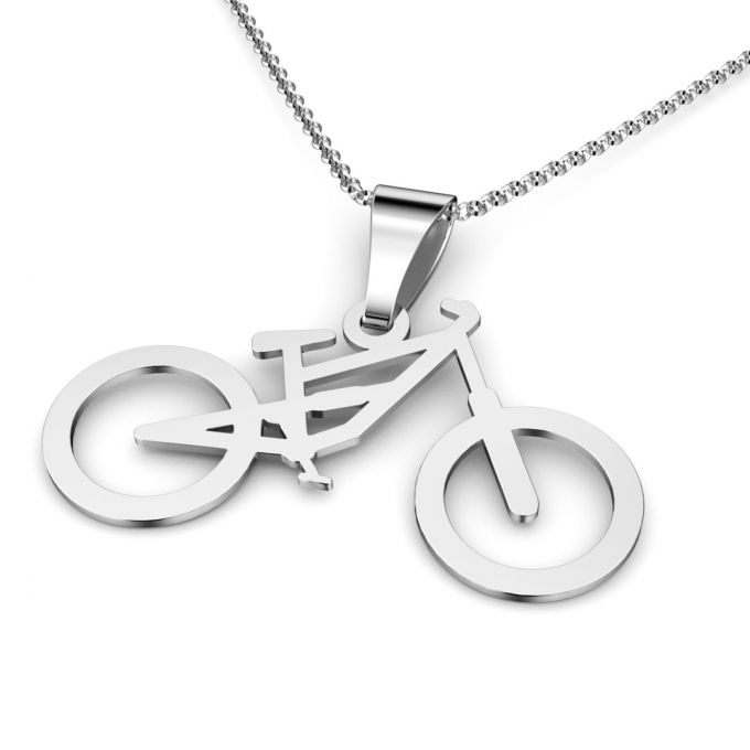 Zawieszka srebrna z rowerem BMX