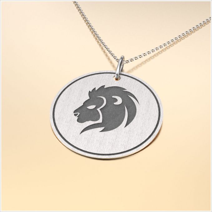 Zawieszka srebrna zodiak lew